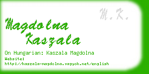 magdolna kaszala business card